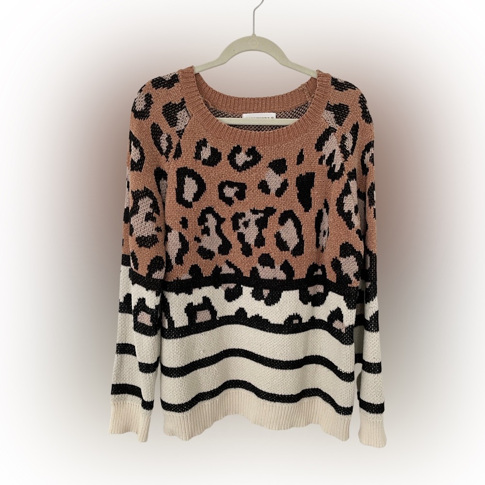 Leopard Stripe Sweater